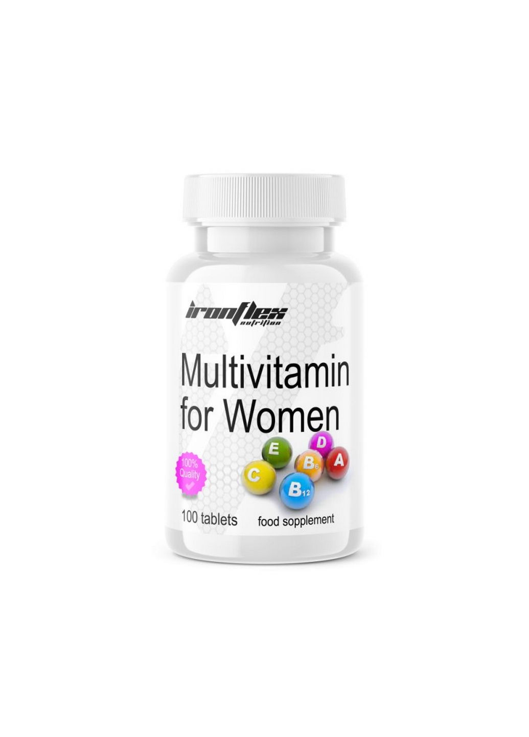 Вітаміни та мінерали Multivitamin for Woman, 100 таблеток Ironflex (293342051)