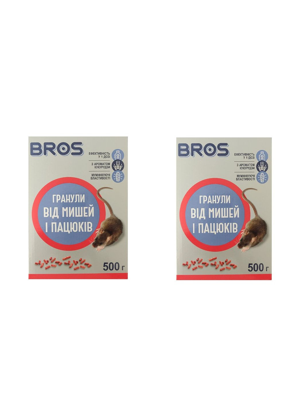 Родентицид гранули від мишей та пацюків 1кг Оригінал Польща (муміфікуючий) Bros (371875438)