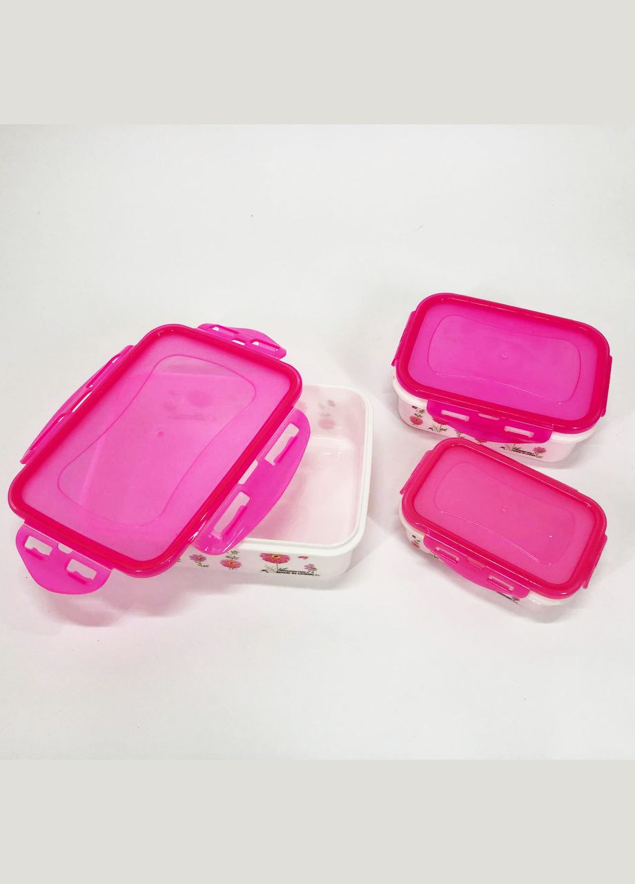 Комплект пластикових судків UN-1511. Колір: рожевий Unique (364663714)