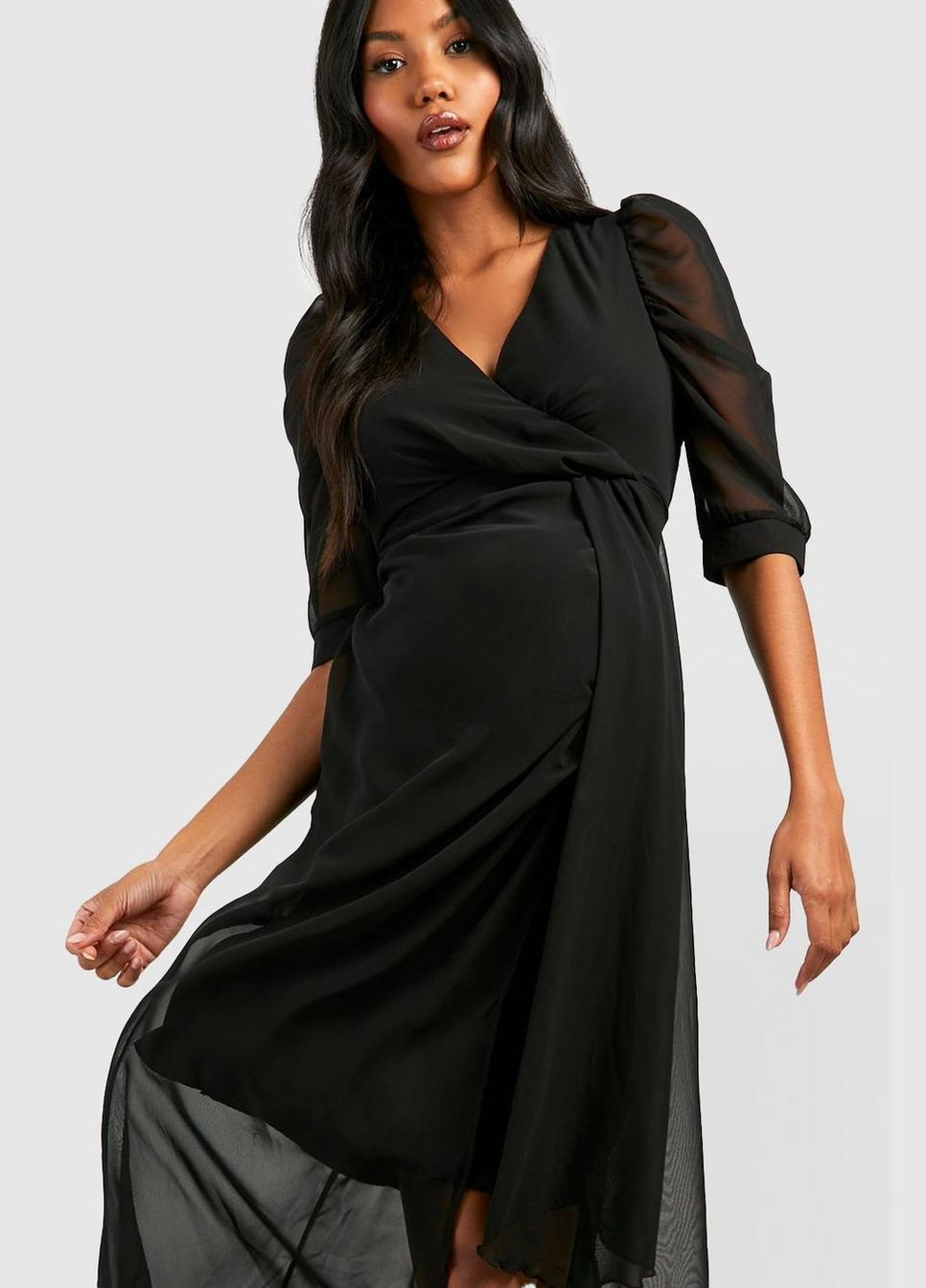 Чорна сукня для вагітних Boohoo