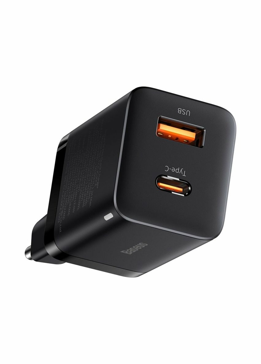 Мережевий зарядний пристрій 30W EU Black Baseus Super Si Pro Quick Charger C+U (340278283)