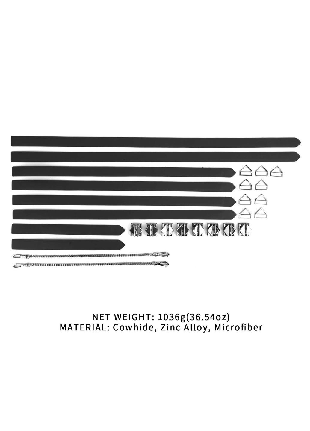 Набор из 8 ремней для связывания 8-Bondage-Straps Restraint Set – Black Lockink (305589912)