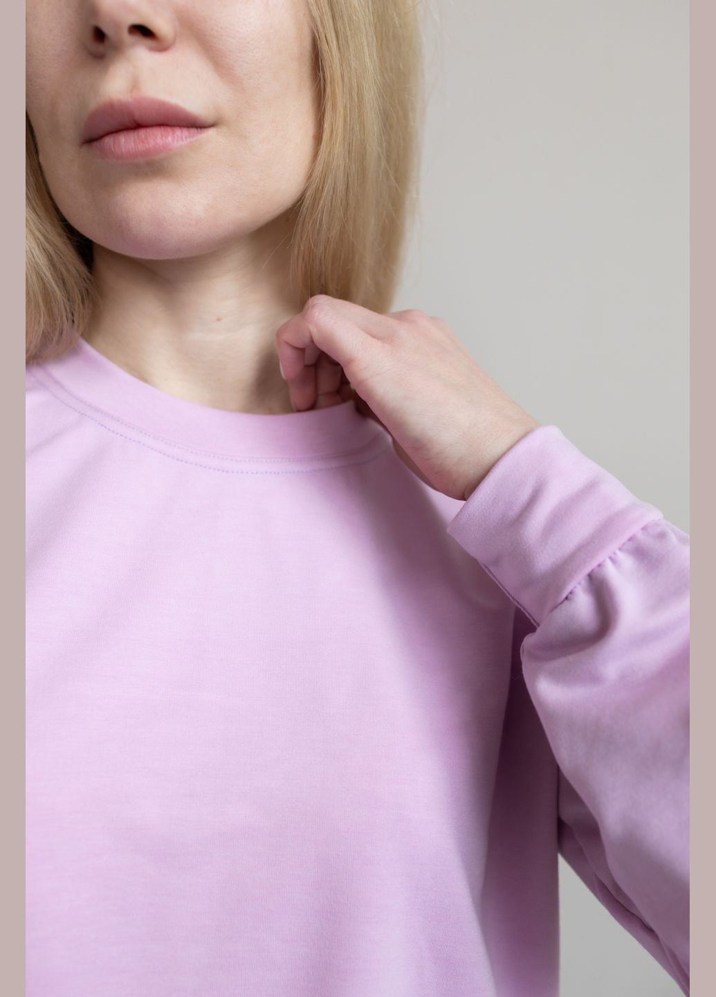 Брючный костюм-двойка из двунитки лавандовый Capricious 110 (325428295)