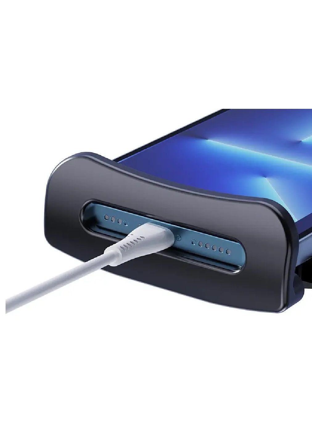 Тримач для телефона на підголівники передніх сидінь в автомобіль з регулюванням довжини нахилу 19.5 см (478977-Prob) Чорний Unbranded (315319183)