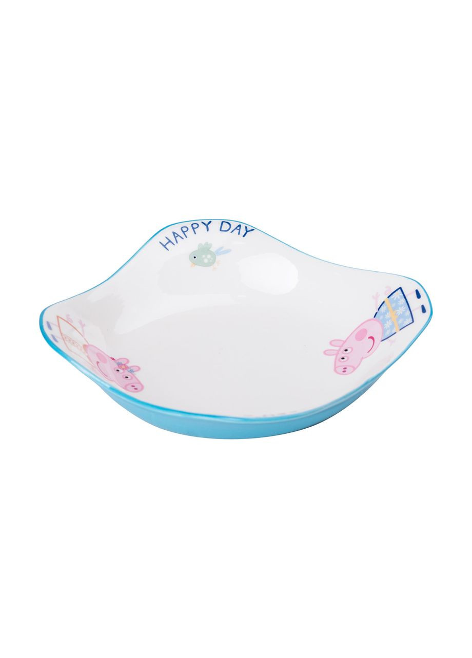 Дитяча тарілка Happy day керамічна 350 мл, блакитний Yiwu (322503858)