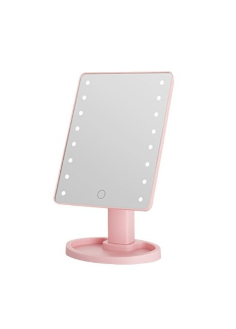 Косметическое зеркало с LED-подсветкой 16 светодиодов, розовый Yiwu (326599343)