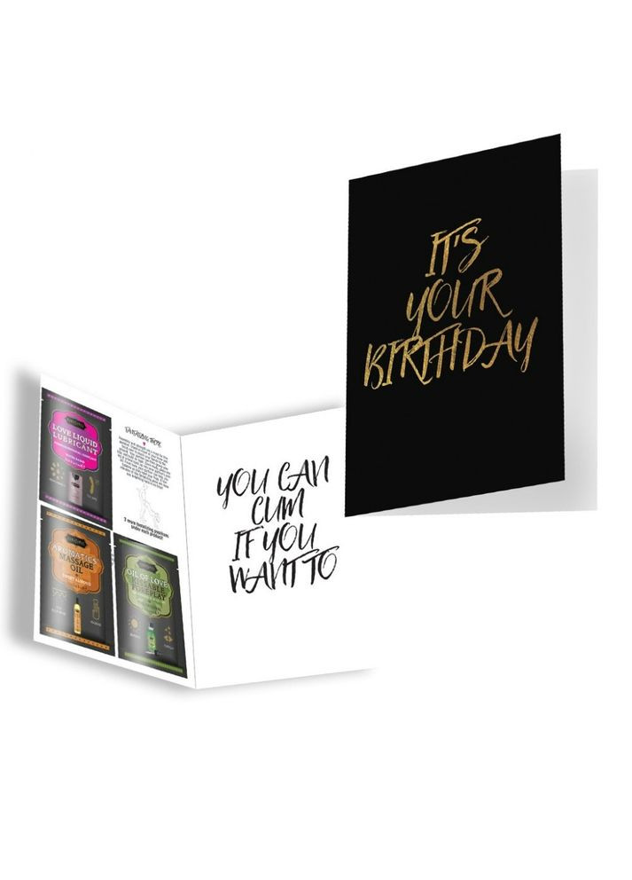 Подарочная открытка с набором Сашетов и Конверт на День Рождения Kama Sutra (298050559)