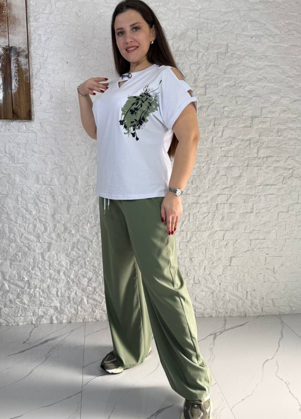 Костюм-двойка: футболка и брюки-клеш Tik-Tak (340163454)