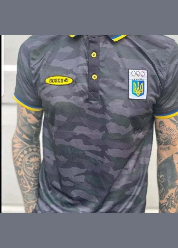 Оливковая (хаки) футболка-футболки sport украина. поло. оригинал. камуфляж для мужчин Bosco