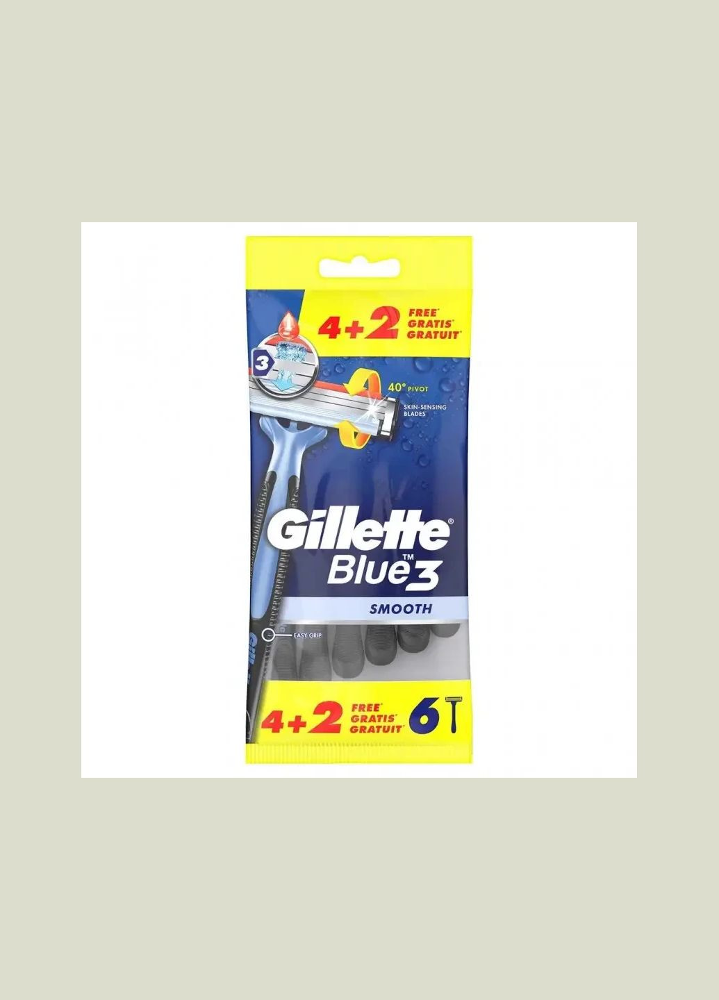 Станки для бритья Blue 3 Smooth 4+2 шт Gillette (338437972)
