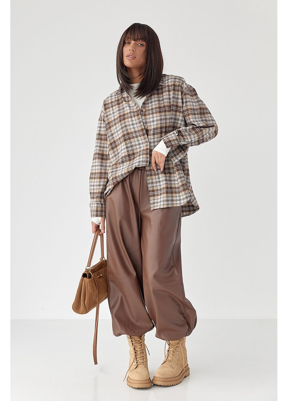 Коричневая рубашка Lurex