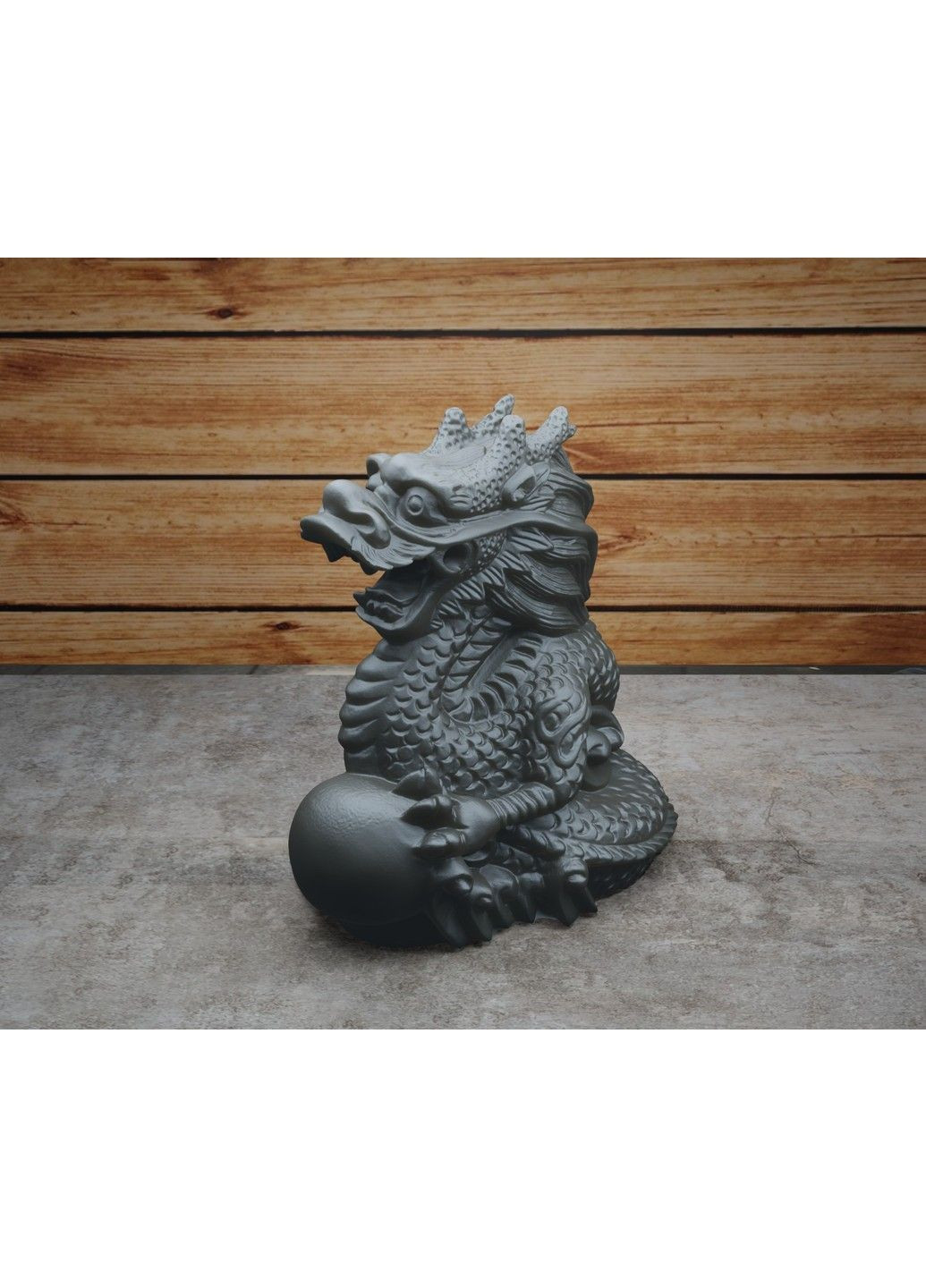 Статуетка дракона з кулею - яйцем. Символ 2024 року. Золотистий, 5 см ЗаСвіт (369718659)