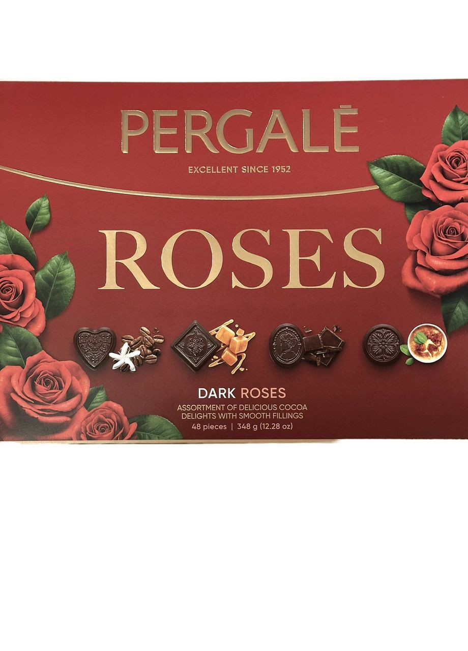 Цукерки DARK ROSES шоколадне асорті 348г PERGALE (371346649)