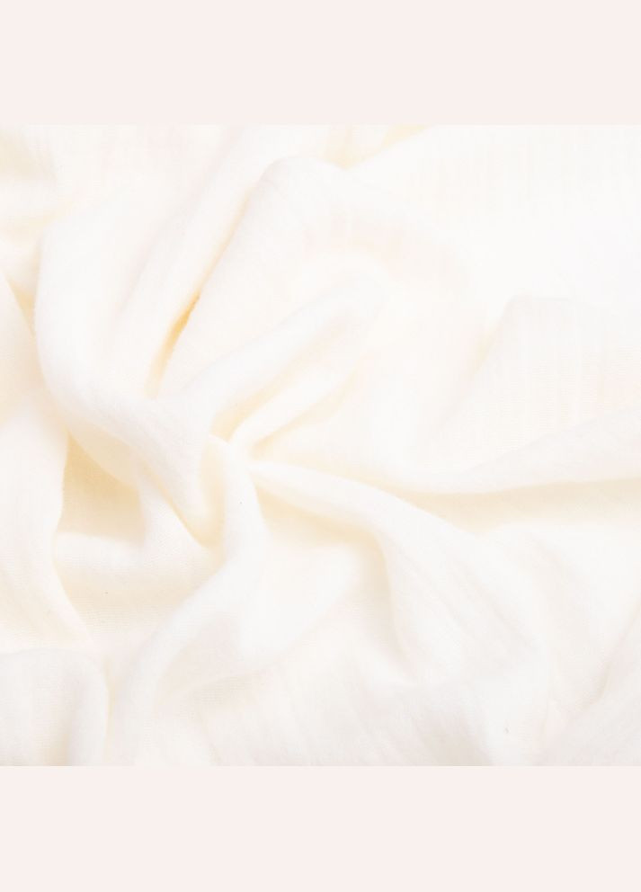 Тканина Муслін бавовна 2-шарова, 150 см, 105 г/м2, для одягу, суконь, костюмів, спідниць крем IDEIA (322578722)