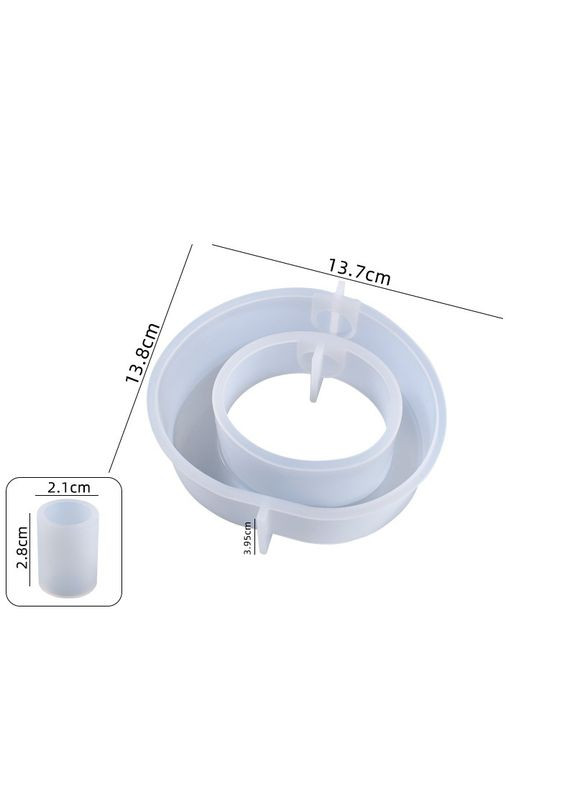 Форма молд ваза овальная Бублик для литья эпоксидной смолой No Brand 4248 (325686264)