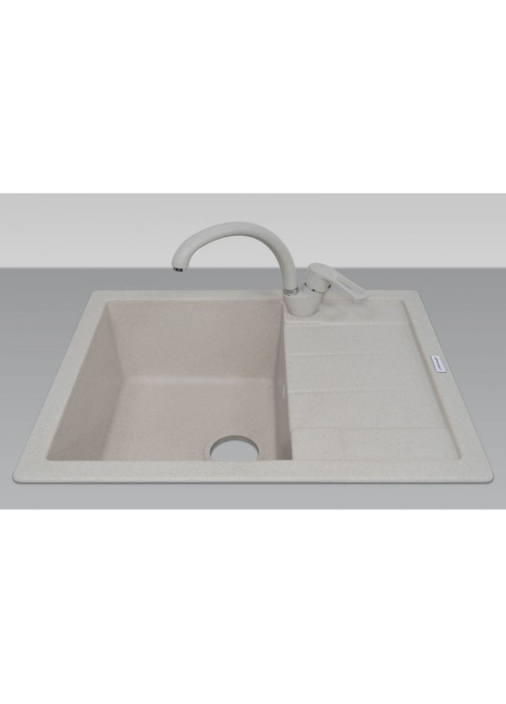 Кухонна мийка зі штучного каменю/кварцева 645х495х200мм, прямокутна ANILA Avena Бежевий (32110645495) Adamant (369798613)