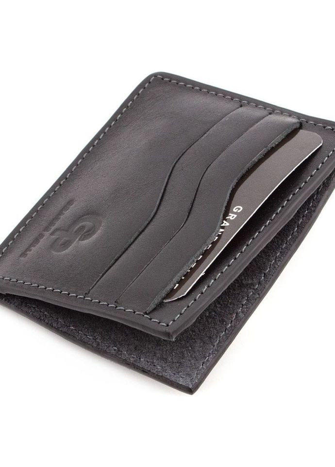 Кардхолдер 305610 100х80м глянсова чорна шкіра Grande Pelle (329149453)