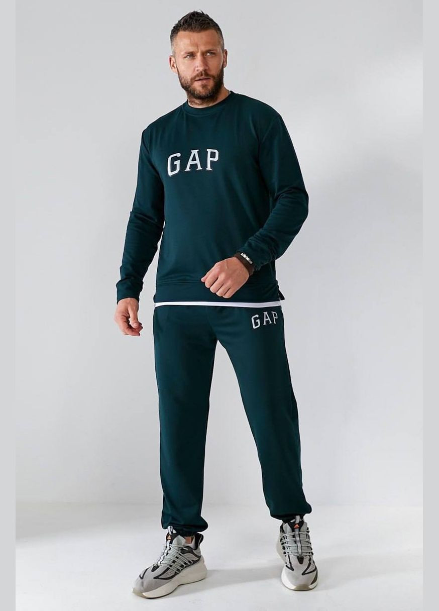 Зелений демісезонний спортивний костюм чоловічій зеленого кольору брючний Let's Shop