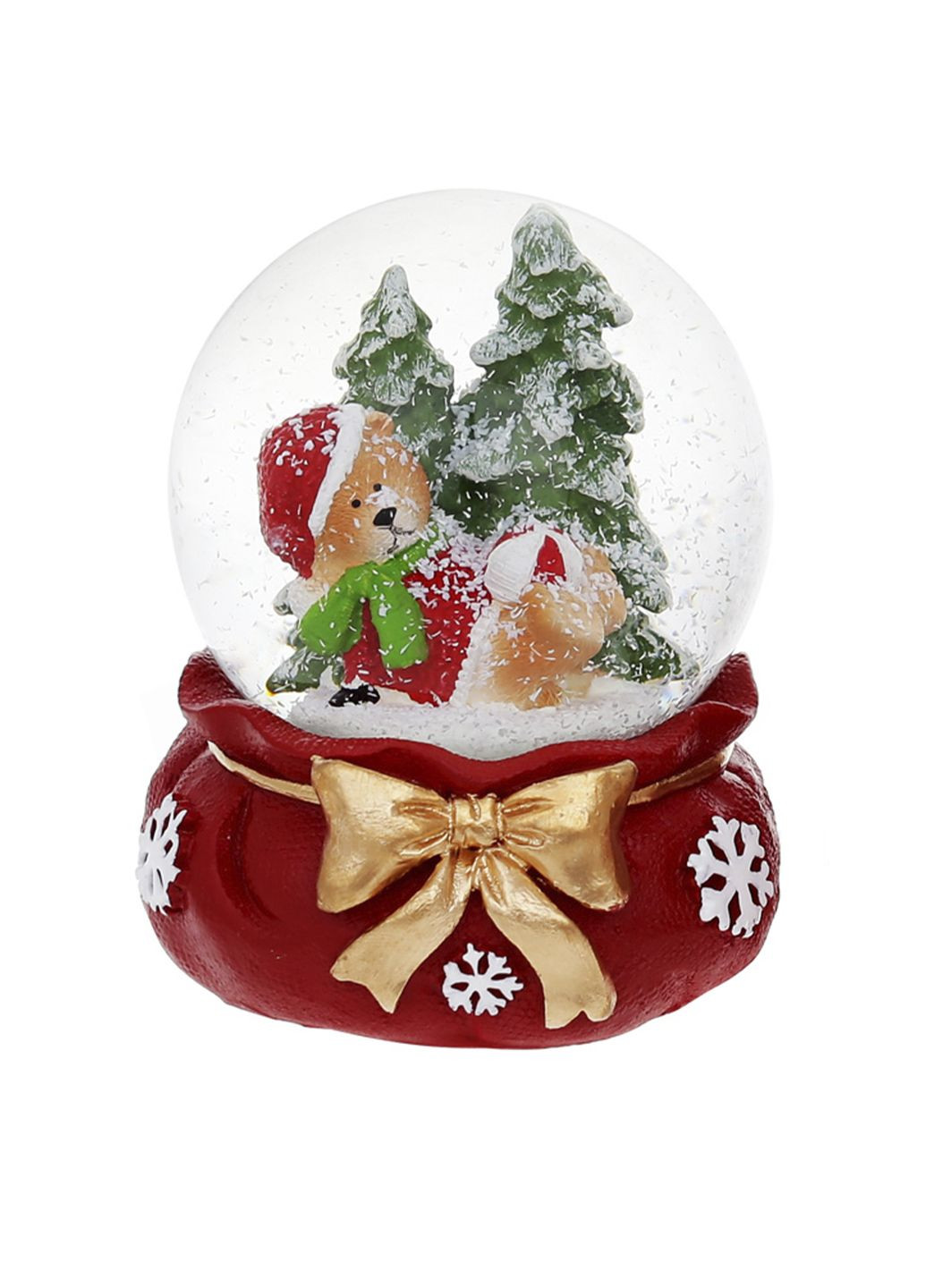 Декоративный водяной шар с фигуркой Санта или Мишка цвет разноцветный ЦБ-00263106 BonaDi (305696539)