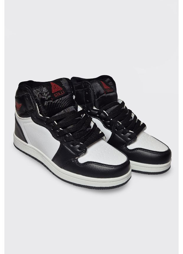 Черно-белые кеды мужские зимние черно-белые (hb480-7) Stilli