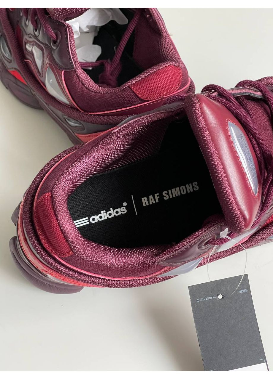 Темно-червоні Осінні кросівки чоловічі adidas raf simons ozweego burgundy | адідас раф сімонс темно-червоні No Brand