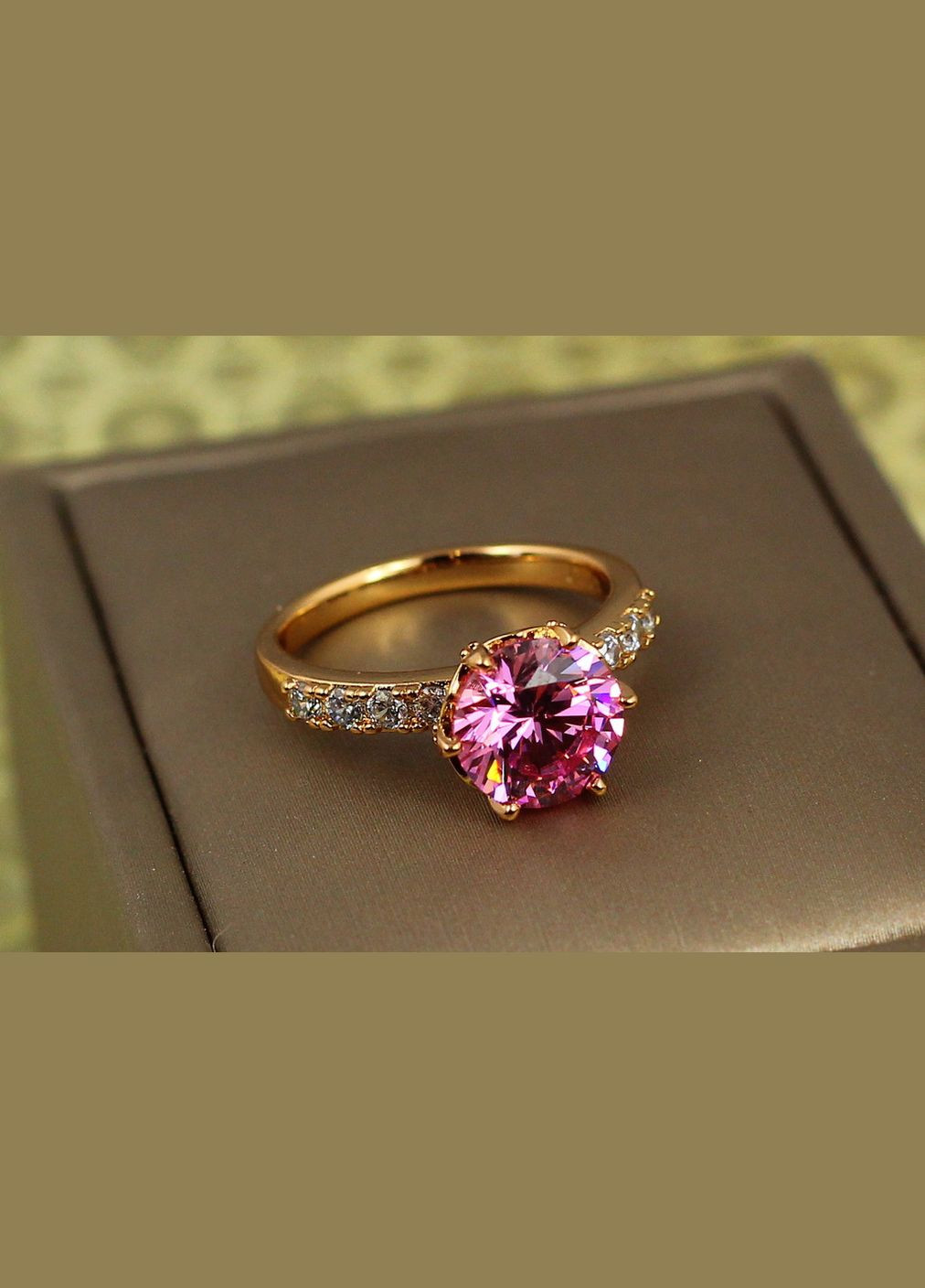 Кільце зерно граната з рожевим каменем р золотисте Xuping Jewelry (317405169)