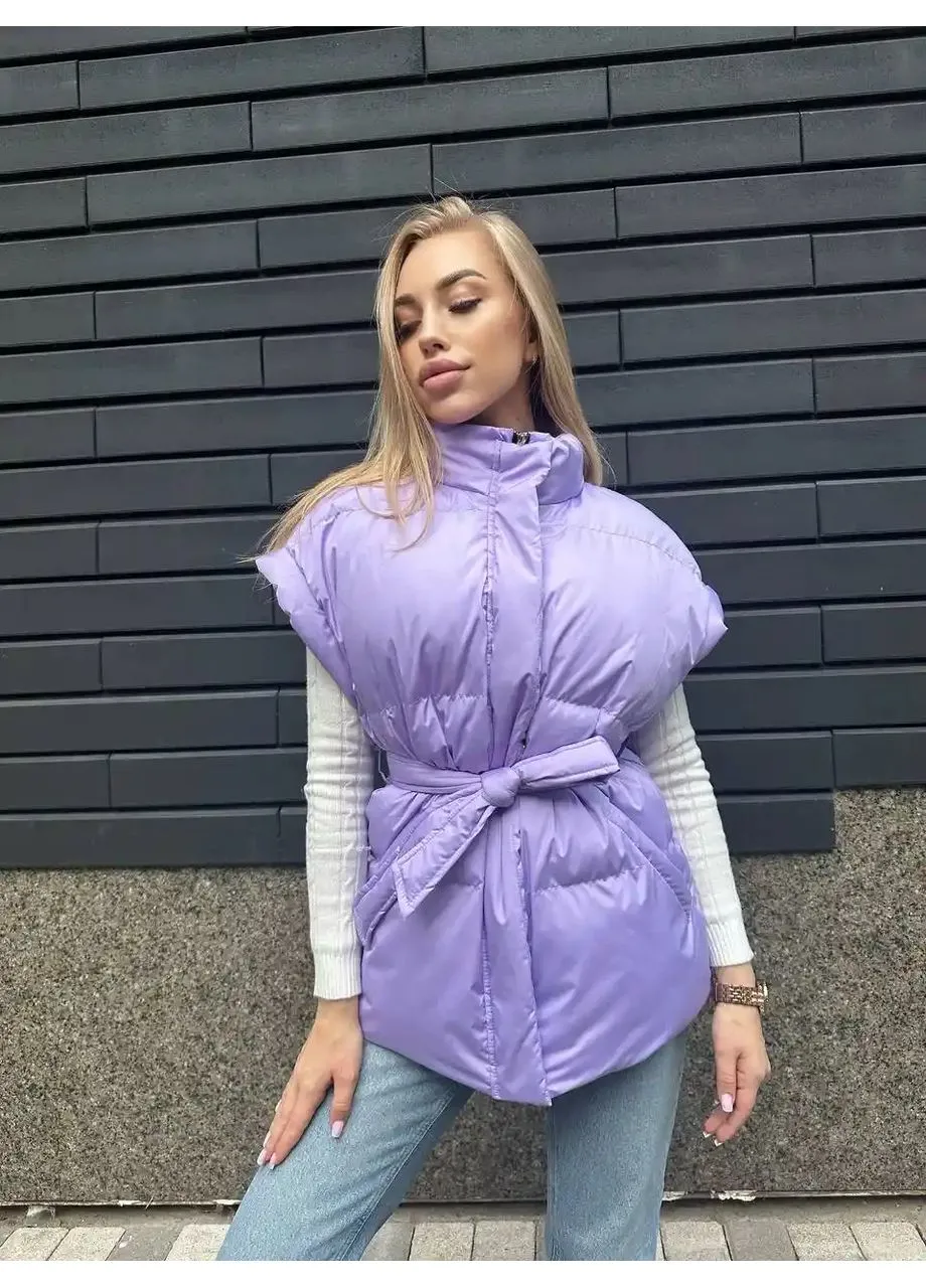 Жилетка жіноча яскраво-рожева оверсайз No Brand (362897166)