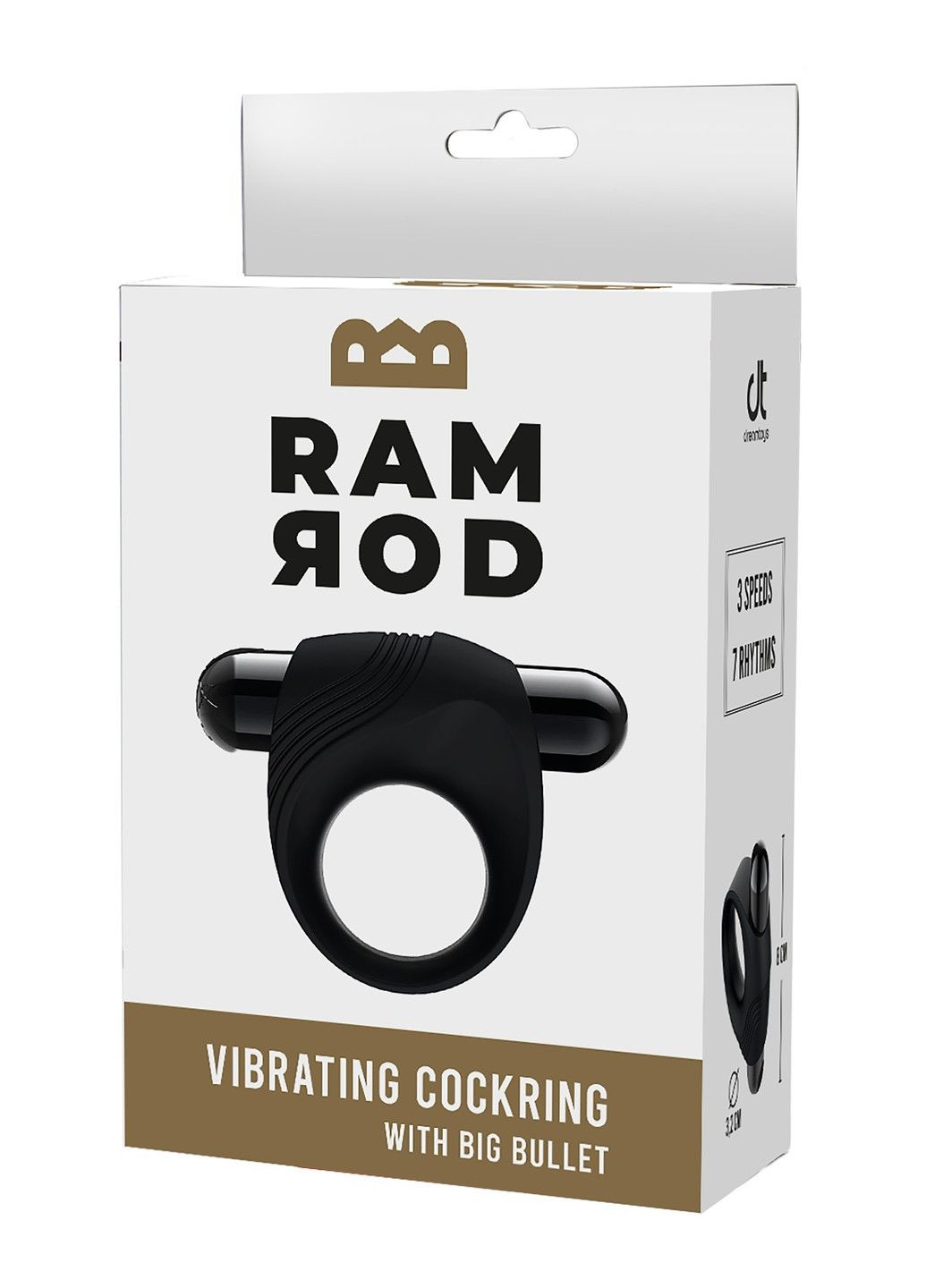 Эрекционное кольцо Dream Toys RAMROD VIBRATING COCKRING WITH BIG BULLET BLACK Dreamtoys (290667465)