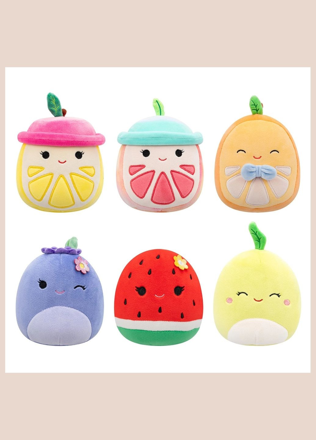 М'яка іграшка-сюрприз Веселі фруктики 13 cм (SQCR07568) Squishmallows (326805536)