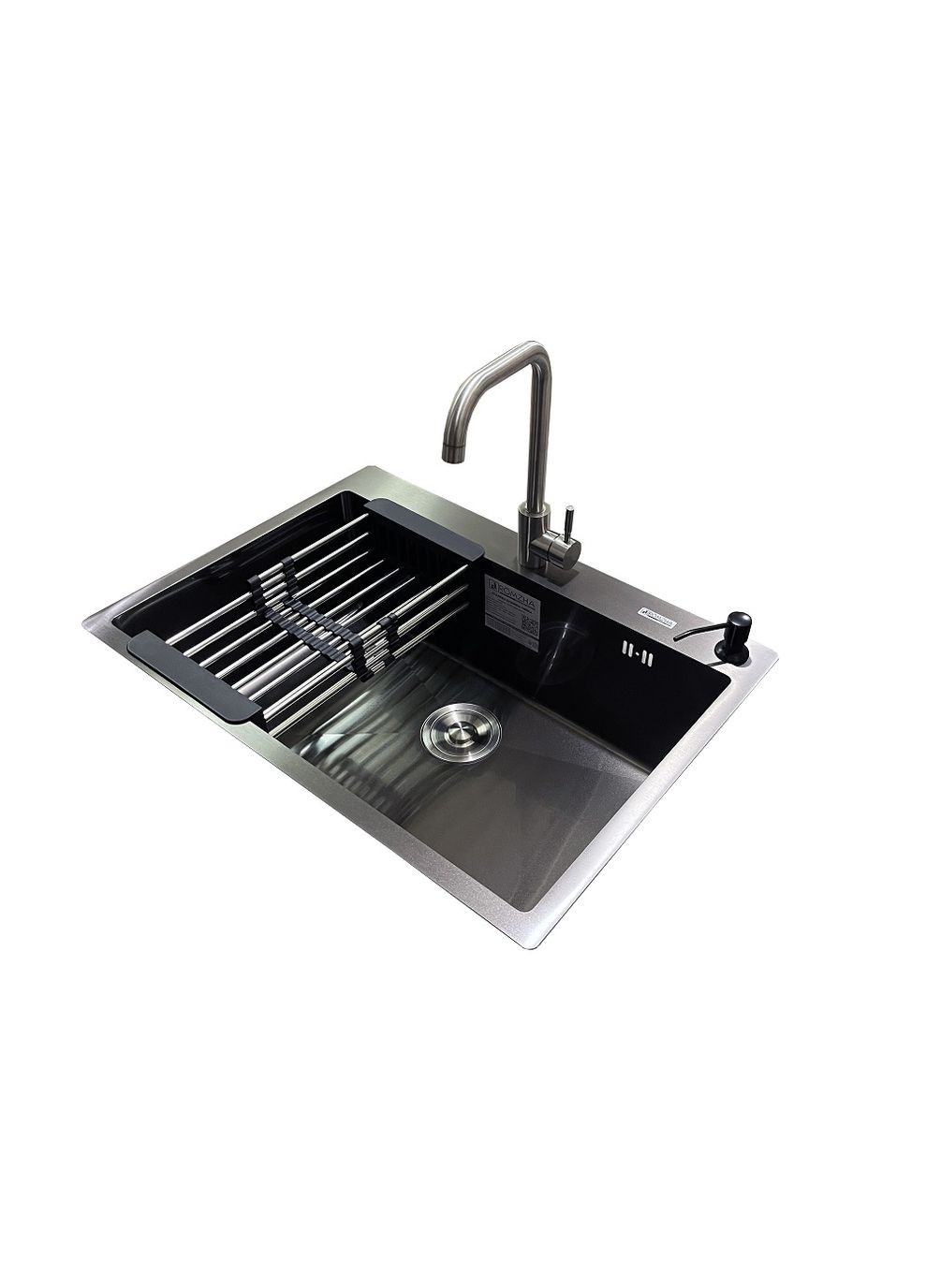 Комплект мойка+смеситель Arta U-650S Max BL(B) Romzha (322244978)