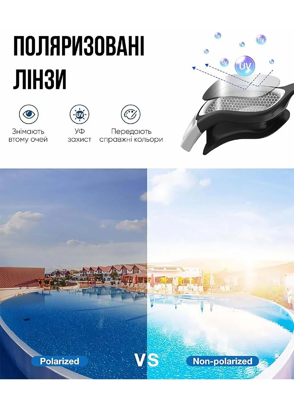 Окуляри для плавання Barkol Уні Anti-fog Білий Renvo (323203699)