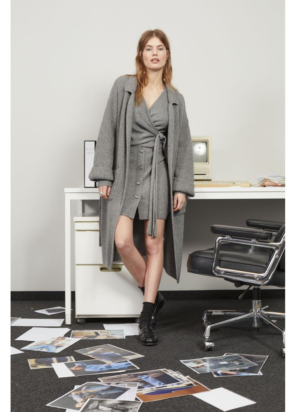 Серая юбка женская мини 79407-1231608 Oui