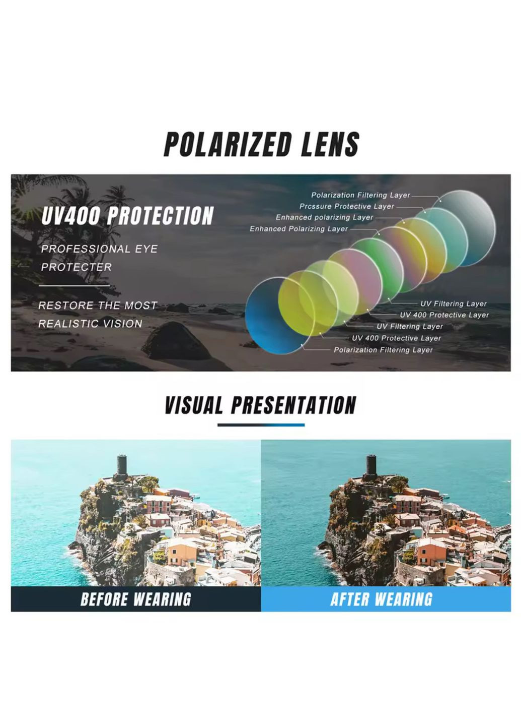 Поляризаційні сонцезахисні окуляри 724 Black Gray KINGSEVEN (333687008)