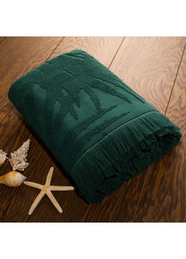 Рушник пляжний жакардовий Hawaii green 100х150 см SoundSleep зелений