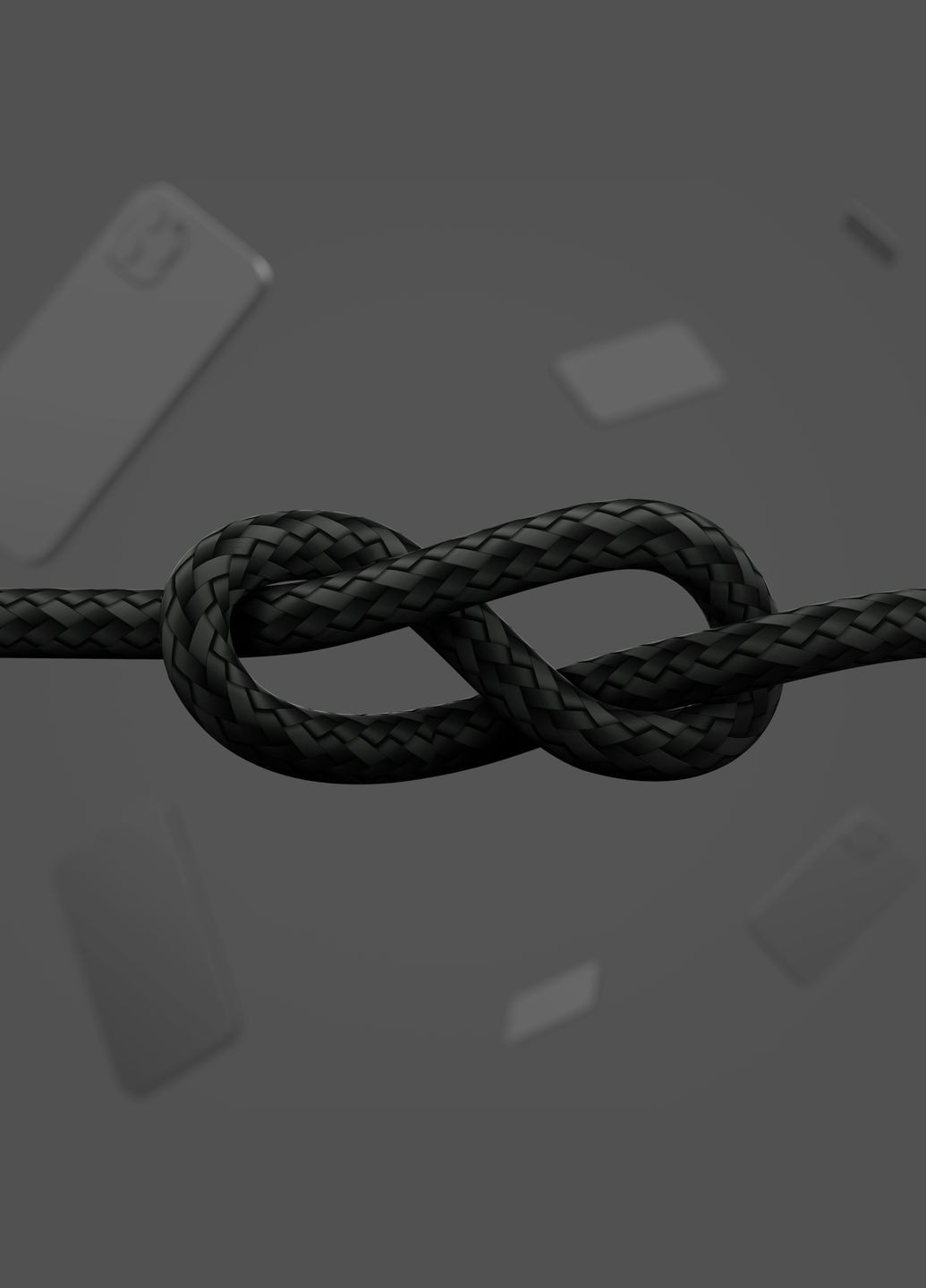 Кабель USB-A - Lightning плетений, силіконовий, з ремінцем на магніті, 1м, чорний Belkin (320827283)