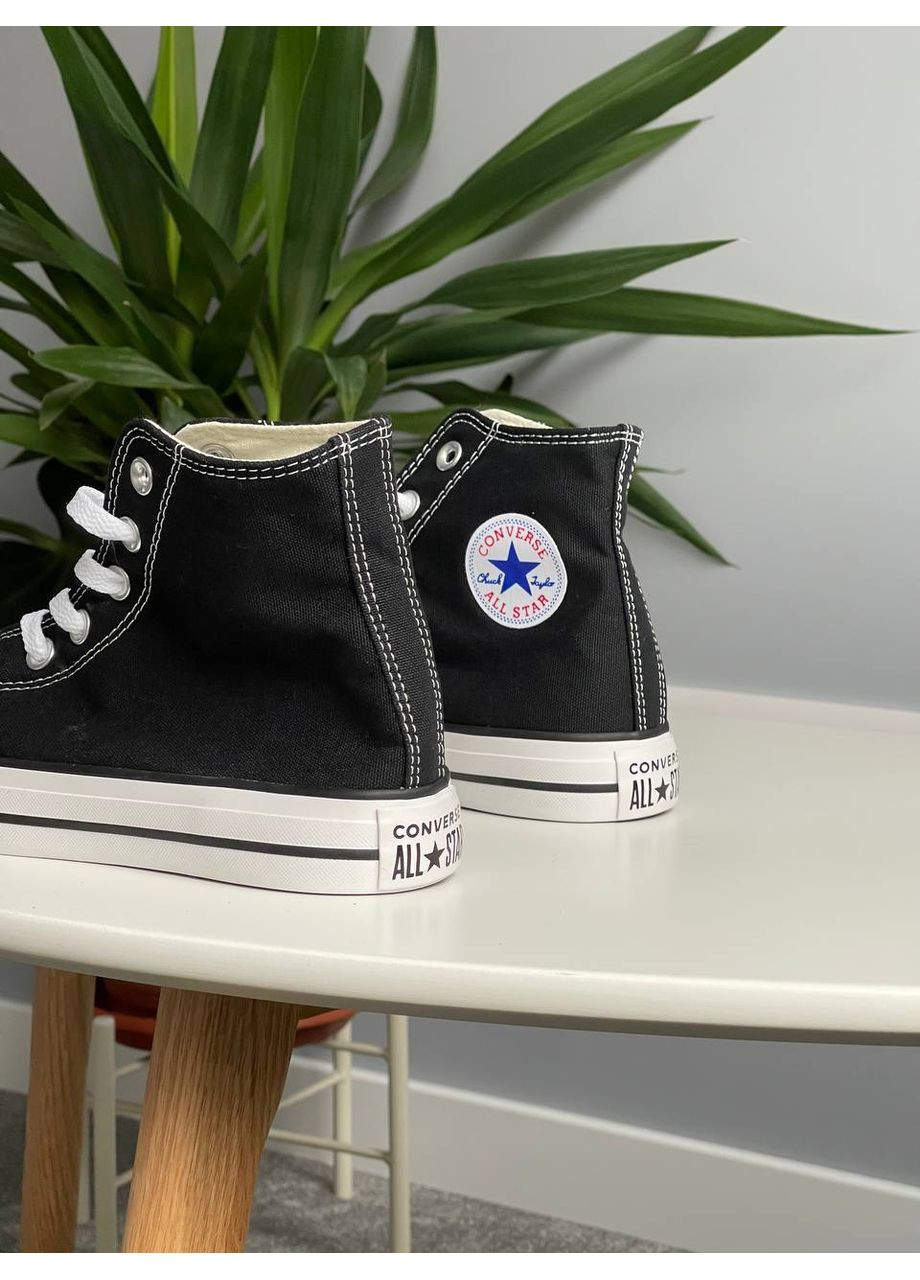 Кроссовки женские Converse Chuck Taylor All Star Hi Black | Конверс Чак Тейлор Олл Стар черные No Brand чёрные демисезоны (361784314)