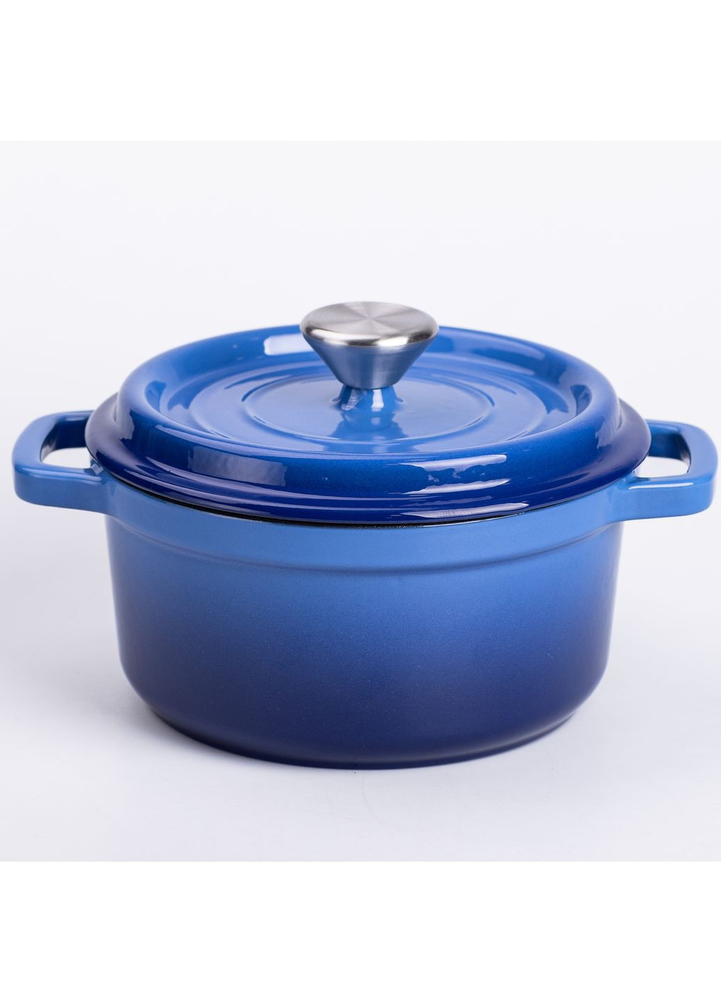 Кокотница чугунная с эмалированным покрытием 2 л, синий Yongkang HP-1-2BL No Brand (360977748)