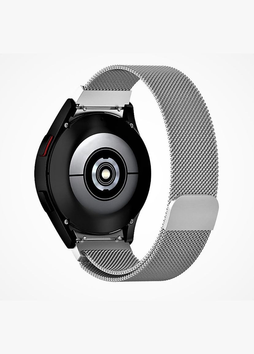 Браслет для Samsung Galaxy Watch 4, 5, 6, 7 (сумісний) Колір - срібло, міланська петля на магнітній застібці No Brand (370101859)