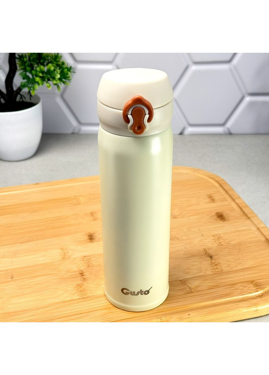 Термочашка GT GR-11301 450 мл молочная нержавеющая сталь Gusto (365815137)