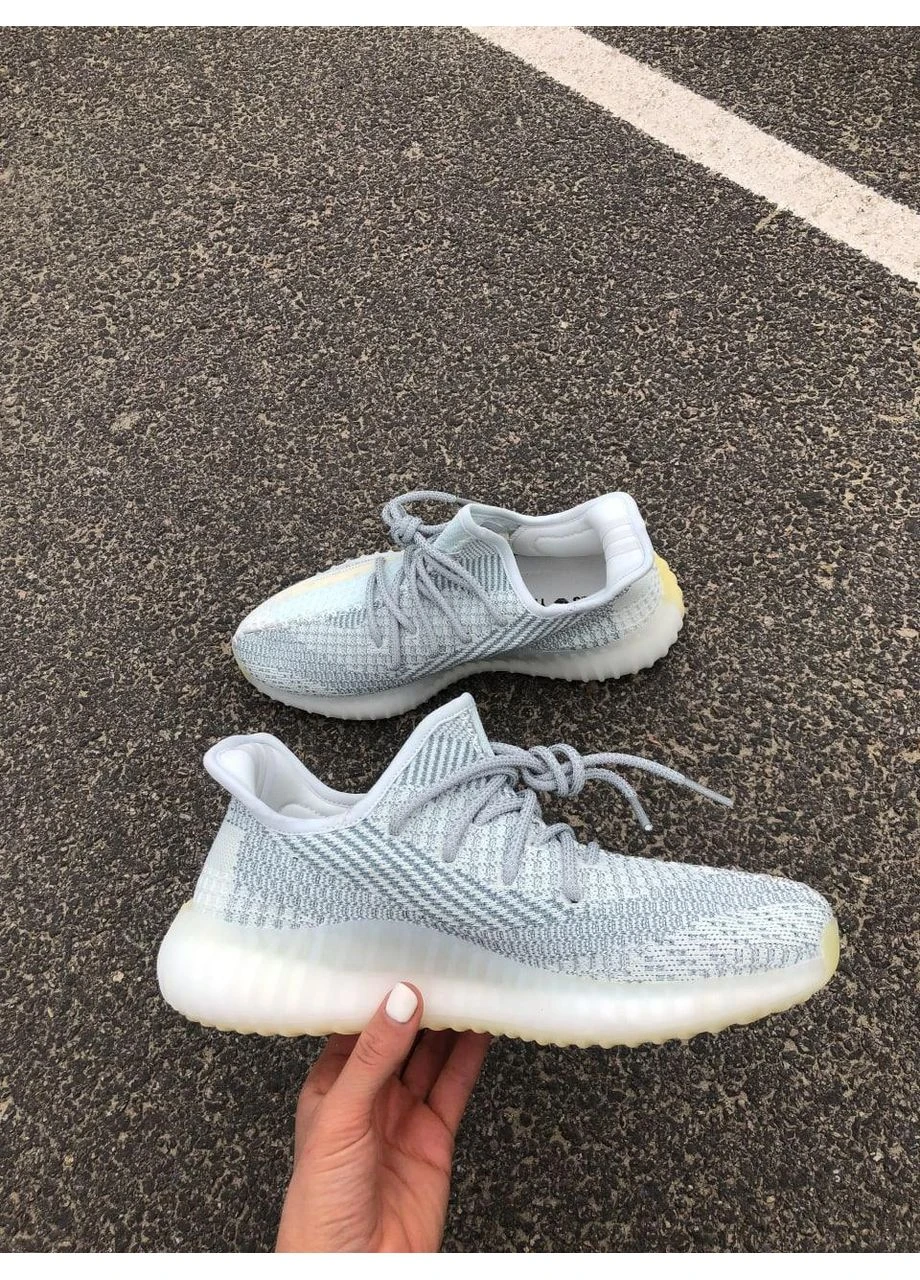 Белые летние кроссовки adidas yeezy boost 350 v2 cloud white reflective 2.0 адидас изи буст No Brand