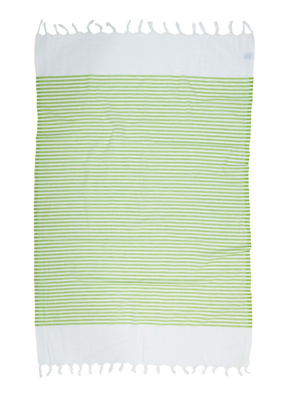 Barine полотенце pestemal - white imbat 90*170 green зеленый зеленый производство -