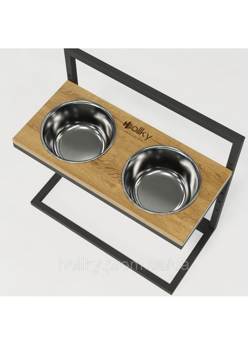 Миски на регулируемой подставке для больших собак Flex L (2×1.8 л) FL-502850-GRNT Hollky (365652739)