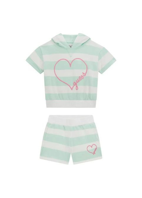Мятный летний комплект guess, арт. k5go03/k5gd16 kbor4, мятный, 108 см, 5 лет GUESS KIDS
