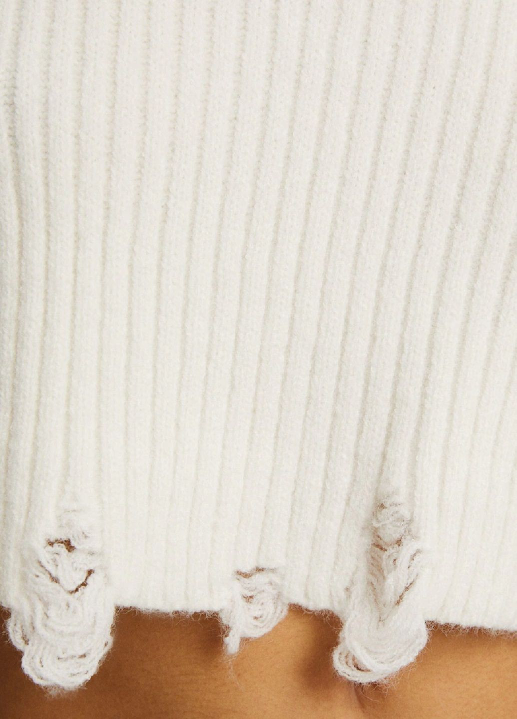 Белый демисезонный свитер Bershka