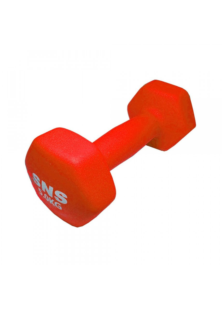 Гантель виниловая МАТОВАЯ 5 кг красная SNS (361033943)