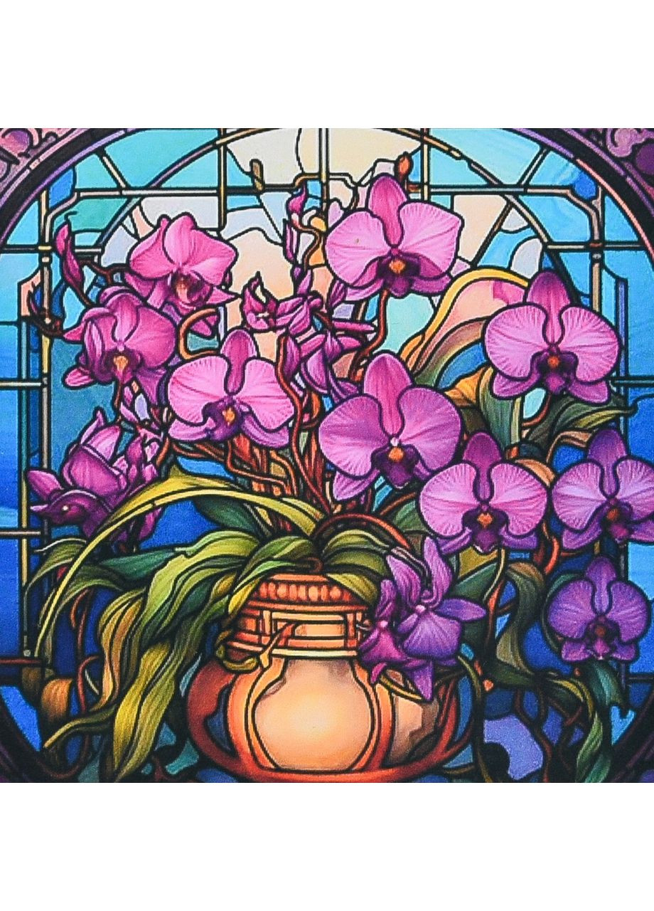 Алмазная мозаика для девочек 8+ Магия орхидей хлопчатобумажная с блестящими камнями см Strateg (362428633)