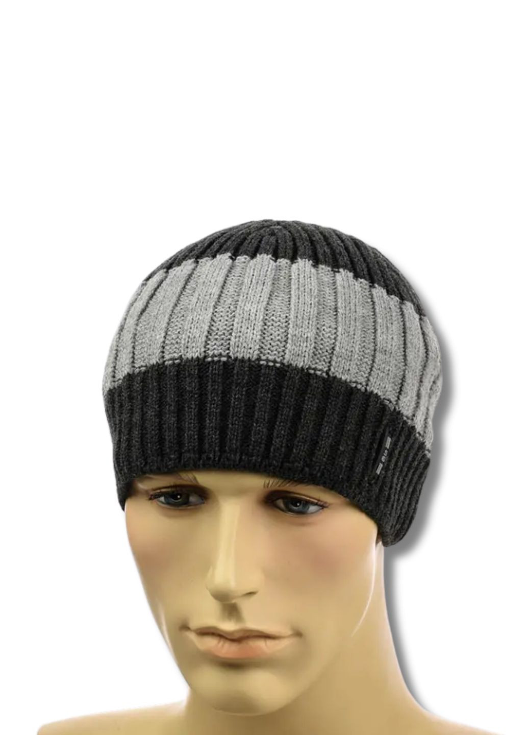 Мужская демисезонная шапка без отворота 1х3х1 No Brand Чоловіча демісезонна шапка (353302338)