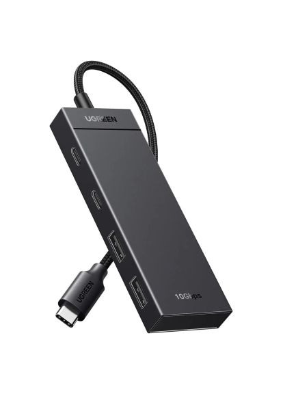 Концентратор CM806 black (35583) Ugreen USB-C to 2xUSB 3.2 Gen2 + 2xUSB-C 3.2 Gen2 10Gbps (366646212)