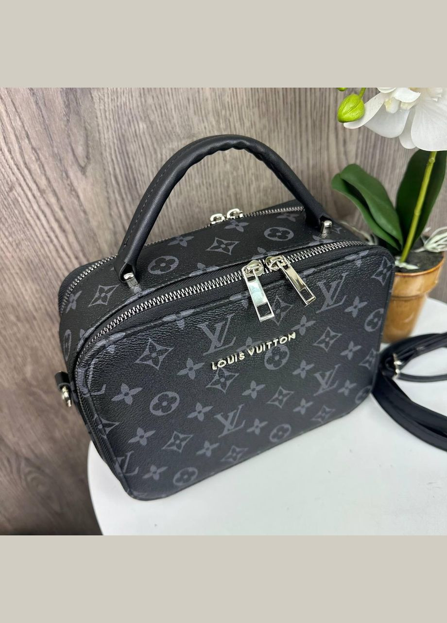 Мини сумочка клатч с плечевым ремнем из экокожи с металлической фурнитурой черная (sku_1063Ч) No Brand (330576694)