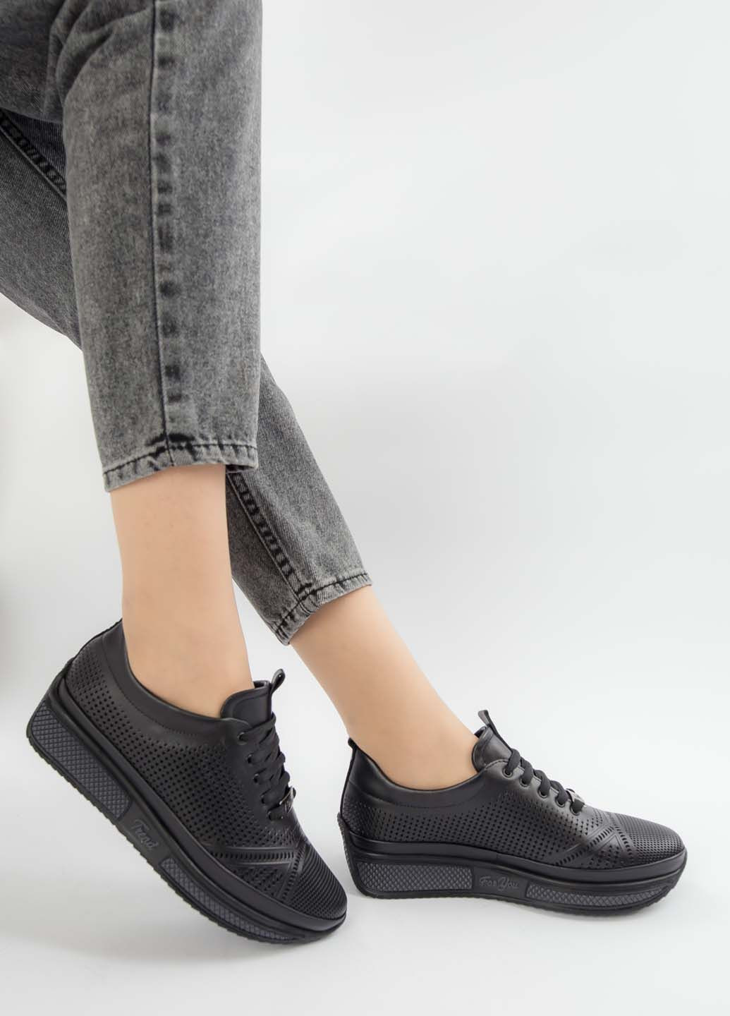 Кроссовки женские Springer чёрные демисезоны (318553424)